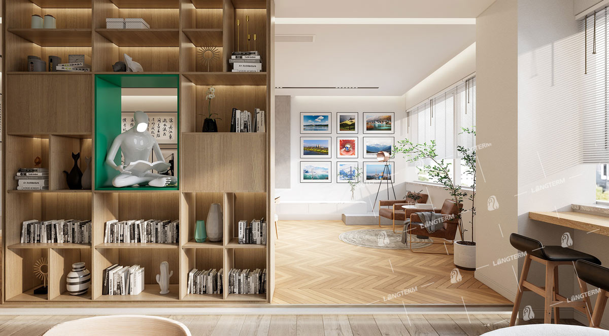 国能职工阅览室设计装修效果图 国能职工阅览室设计装修效果图