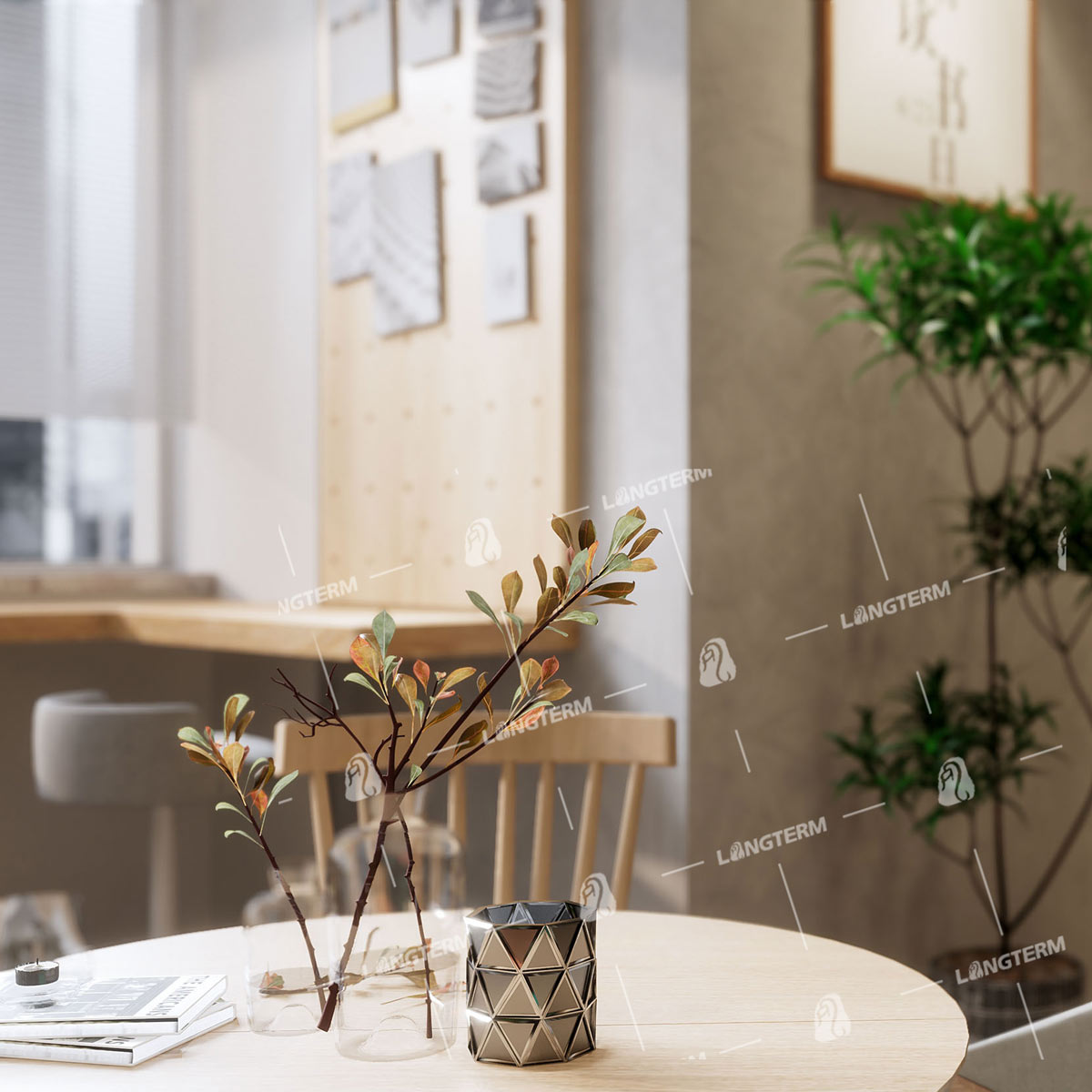 国能职工阅览室设计装修效果图 国能职工阅览室设计装修效果图