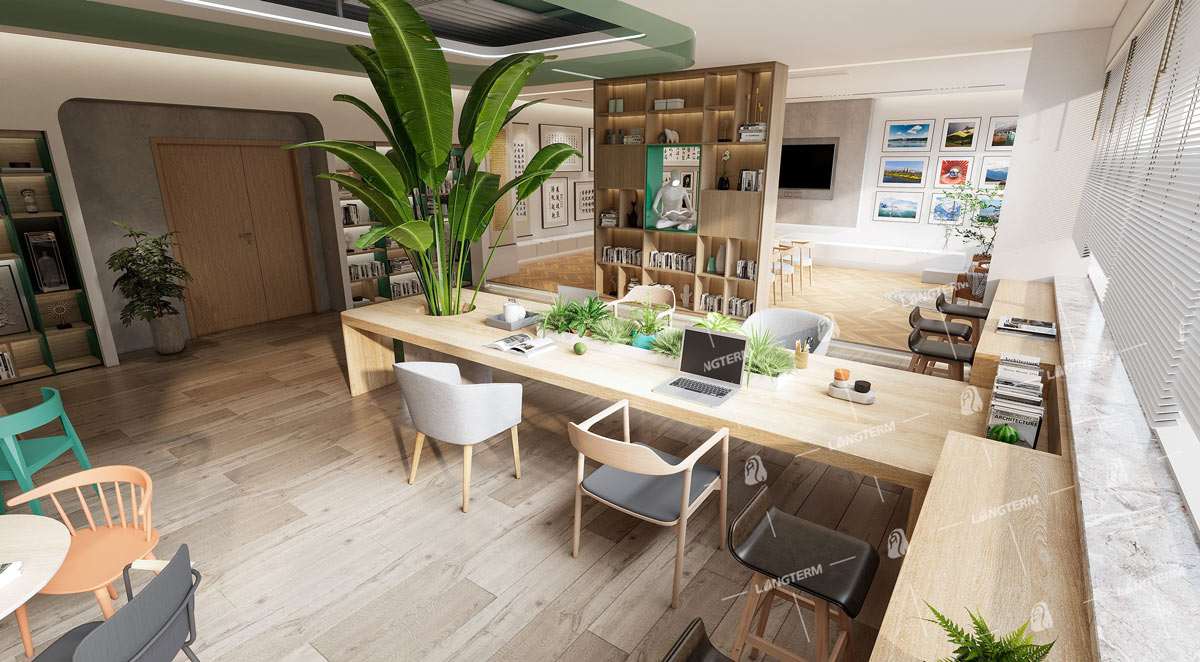 国能职工阅览室设计装修效果图 国能职工阅览室设计装修效果图